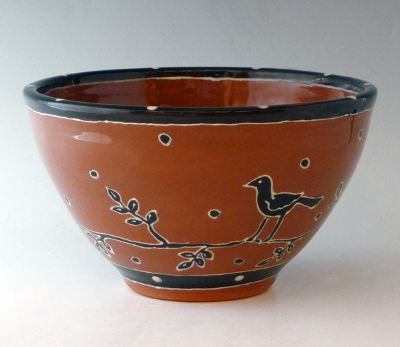 Richard & Robin Sanchez - Black Bird Serving Bowl